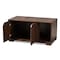 Baxton Studio Jasper Walnut Brown Finished 2-Door Wood Cat Litter Box Cover House 157-9544 - alternate 3